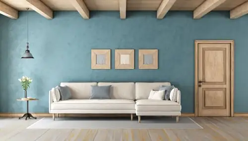 Living room with a smooth, evenly finished feature wall painted by Cesars Painting INC